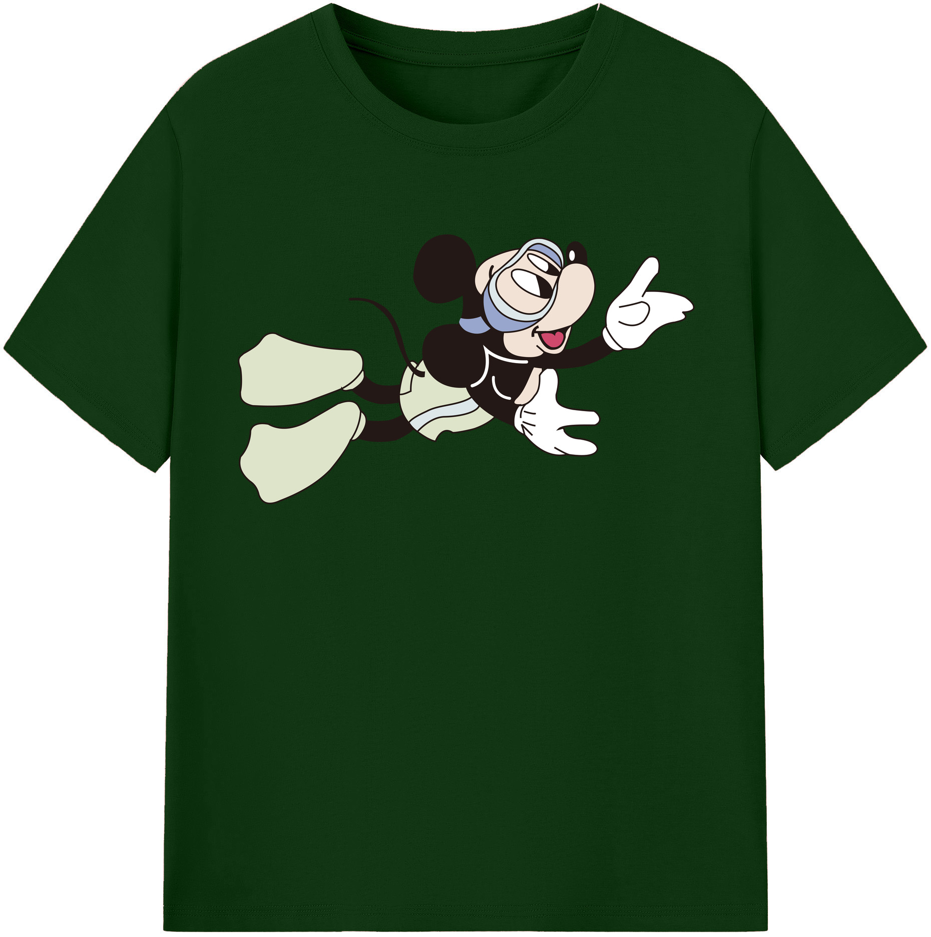（画像用） ミッキーマウス Mickey Mouse 綿100％半袖Tシャツ（フロントプリント）